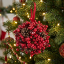 Esfera decorativa navideña con piñas y bayas set de 4 Jodene