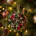 Lot de 4 boules de Noël décoratives en bois naturel Eloise
