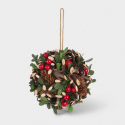 Set 4 bolas navideñas decorativas de madera natural Eloise
