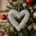 Colgante navideño de corazón en madera con decoración Forest