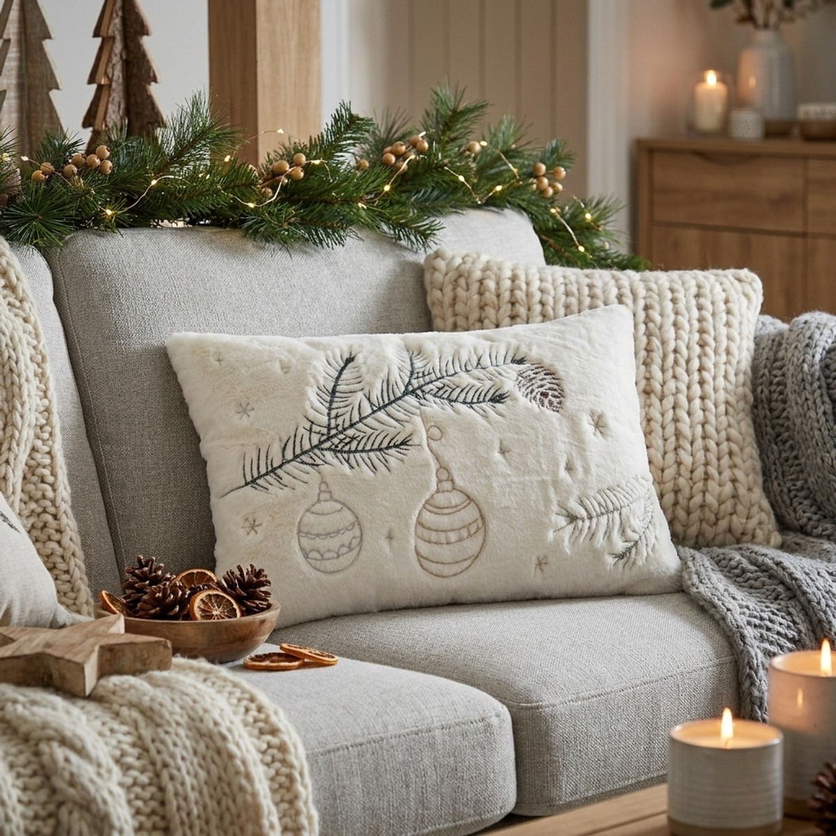 Coussin décoratif déhoussable pour canapé 50x30 Trysil