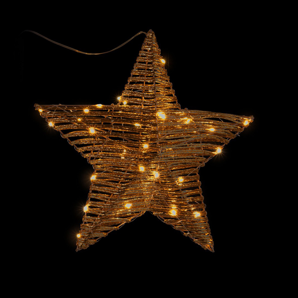 Lámpara decorativa estrella 40 microLED de sobremesa Penny
