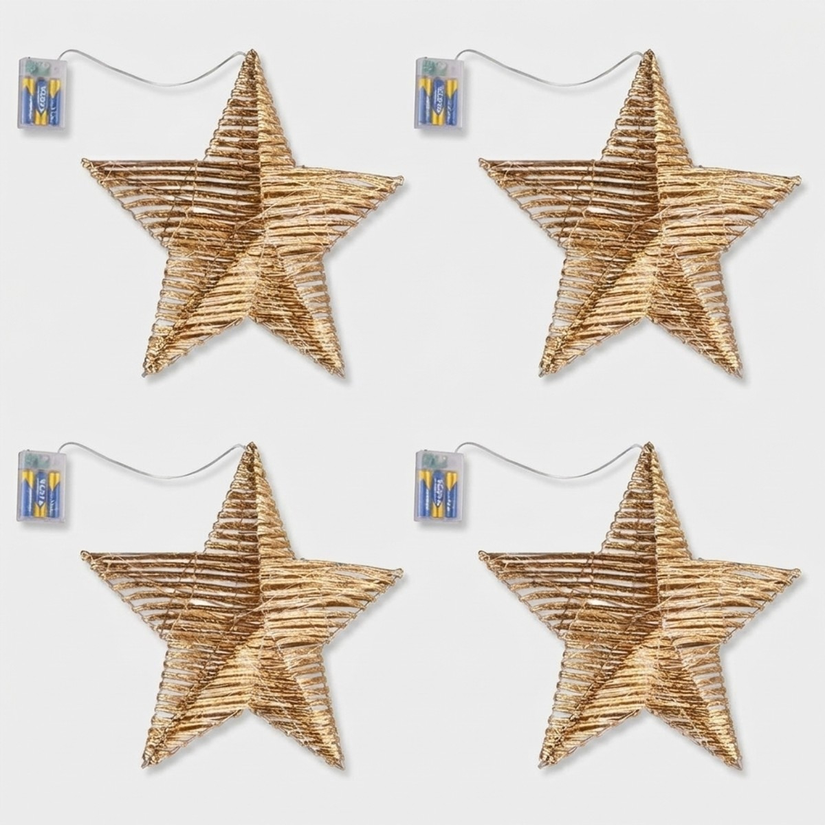 Set 4 lampade decorative a stella 40 microLED da tavolo Penny