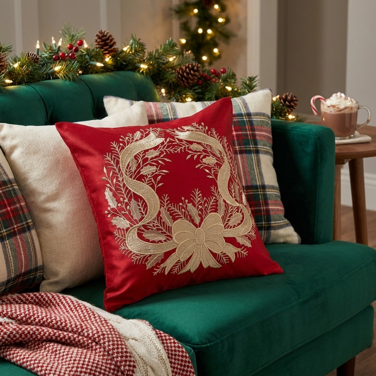 Lot de 3 coussins déco déhoussables 45x45 cm Davis