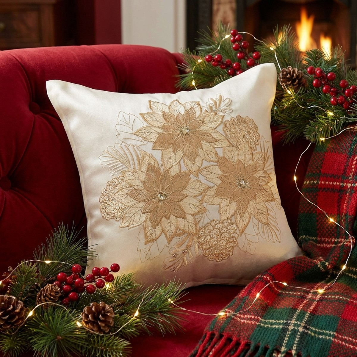 Coussin décoratif déhoussable carré 45x45 cm Johnson