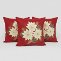 Set 3 cuscini d'arredo quadrati sfoderabili in tessuto Smith