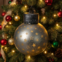 Boule de Noël décorative en verre avec LED Tomte