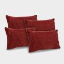 Coussin décoratif rectangulaire déhoussable en velours Amyas