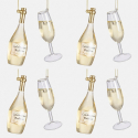 Set 4 decorazioni natalizie per albero in vetro Bubble