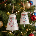 Set 2 campanas navideñas decorativas de metal y yute Chilly