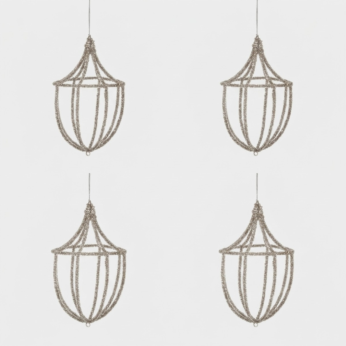 Adorno navideño colgante de cristal set de 4 Reecy