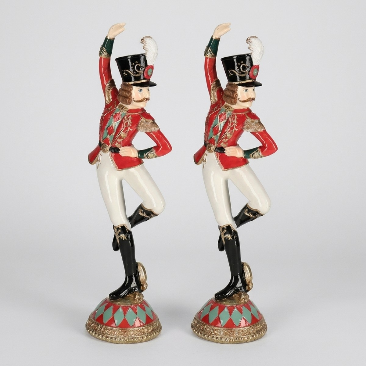 Set 2 Soldatini decorativi natalizi da appoggio Jocelin