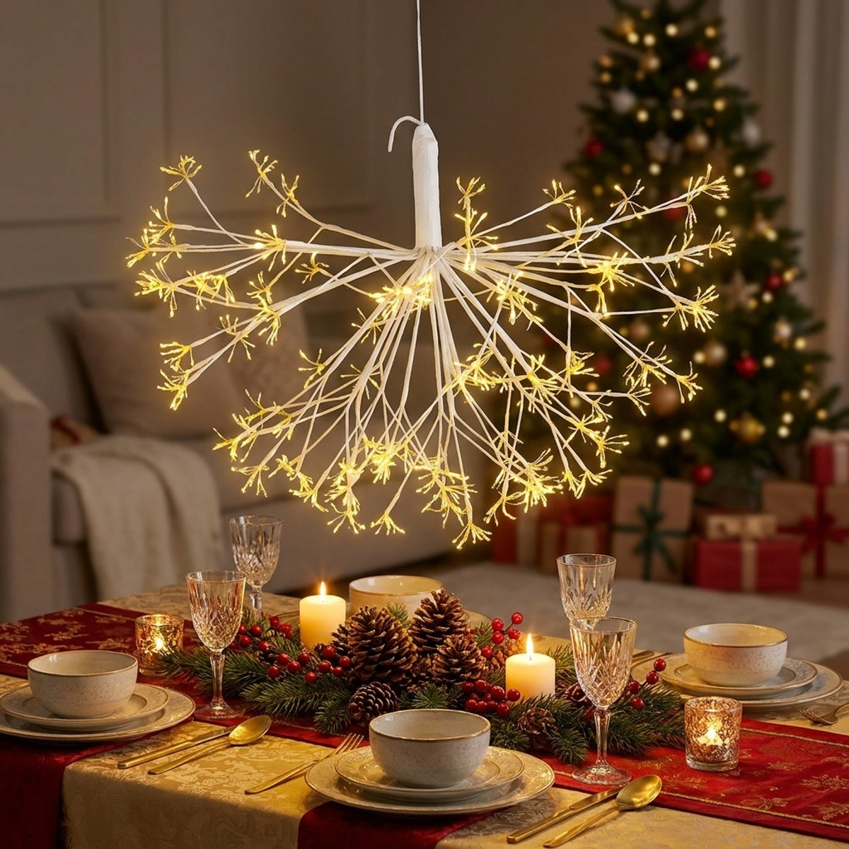 Lampe décorative sphère suspendue avec 900 microled Classic