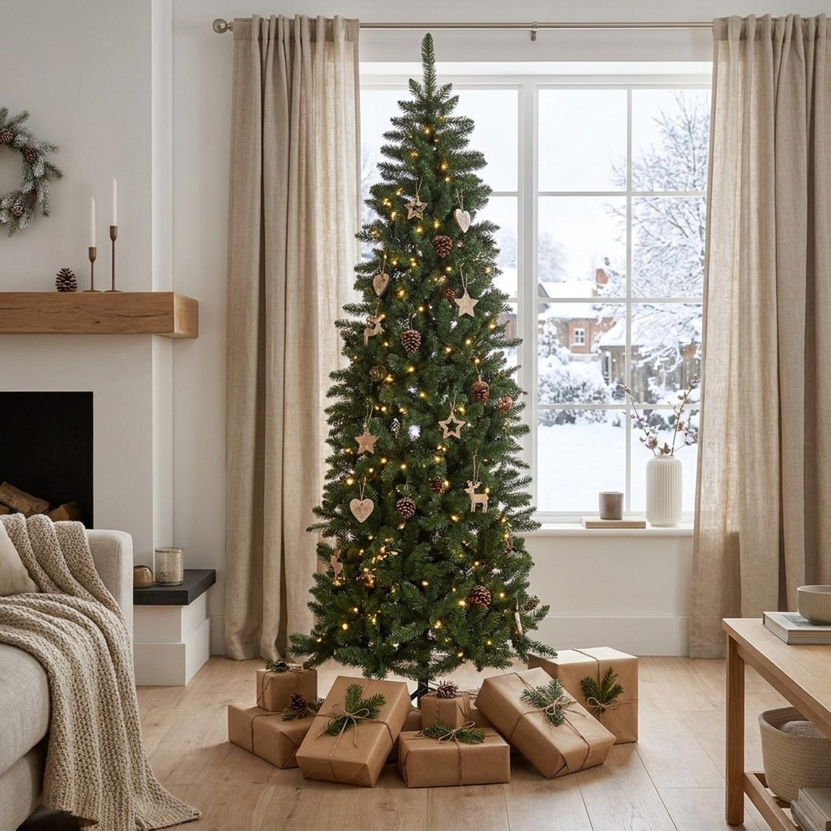 Albero di Natale slim 210 cm con 963 rami Kronplatz