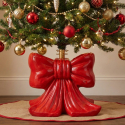 Copribase decorativo per albero di Natale in metallo Bow
