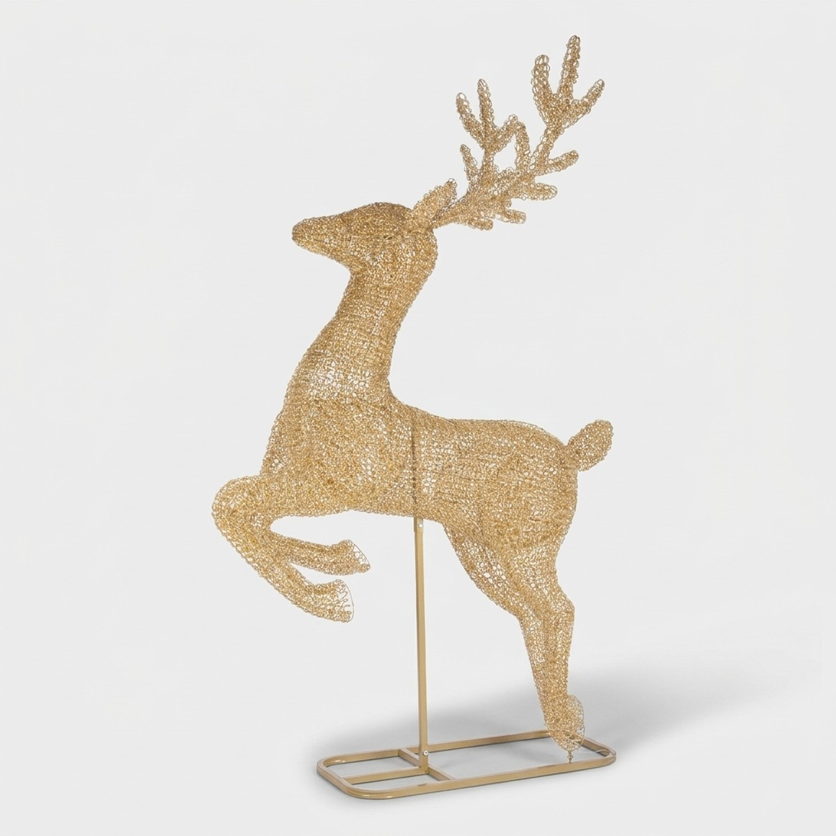 Design Deko Rentier Leuchtfigur aus Stahl Zoe