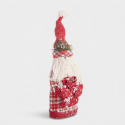 Lot de 2 Pères Noël décoratifs en tissu Babbo Scottish