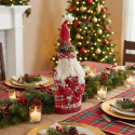 Set 2 Babbo Natale decorativi in tessuto Babbo Scottish