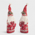 Set 2 Babbo Natale decorativi in tessuto Babbo Scottish