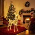 Renne lumineux décoratif en acier avec 600 microleds Ellary