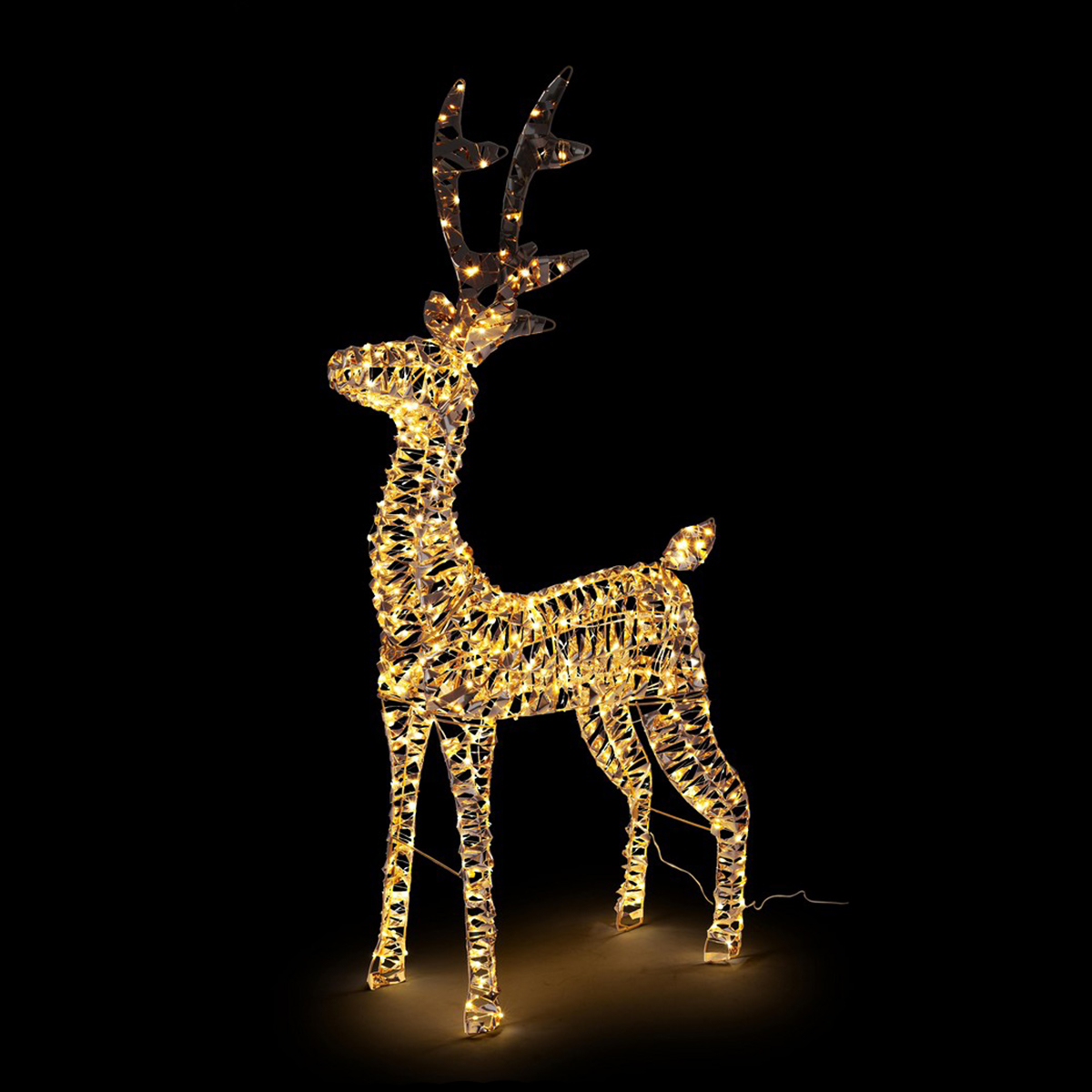 Renne lumineux décoratif en acier avec 600 microleds Ellary