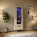 Vitrine mit 1 Glastür und Schublade Palma 56