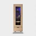 Vitrina de 1 puerta de cristal con cajón Palma 56