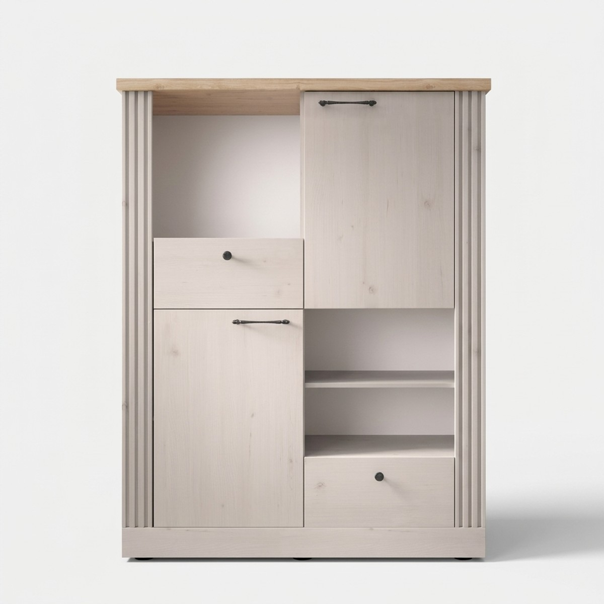 Mobile contenitore 2 ante 2 cassetti da interno Country