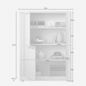 Wohnzimmer-Sideboard Country mit 4 Türen