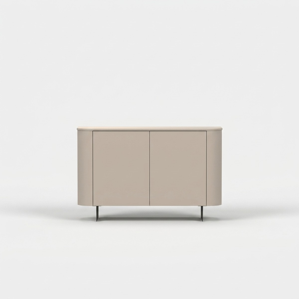 Sideboard Ortisei mit 2 Türen und Metallfüßen für das Wohnzimmer
