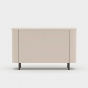 Aparador buffet moderno de 2 puertas para salón compacto Lido
