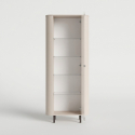 Vitrina moderna de 1 puerta con estantes para salón Lido