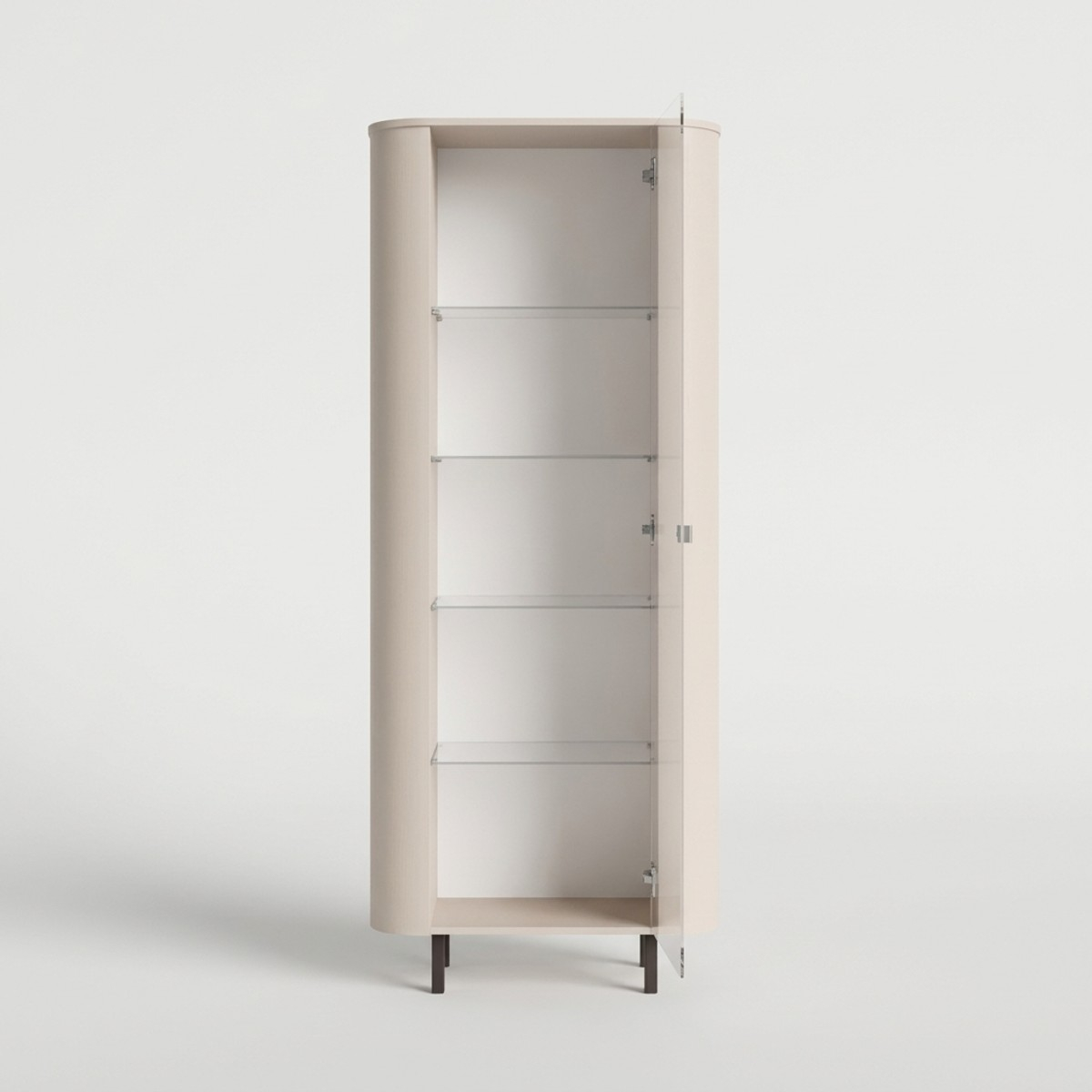 Moderne Vitrine mit 1 Tür und Regalböden für das Wohnzimmer Lido