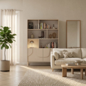 Wohnzimmer-Sideboard Verona mit 3 Türen, Einlegeböden und Metallfüßen