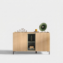 Wohnzimmer-Sideboard mit 2 Türen und Regalböden Badia