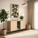 Wohnzimmer-Sideboard mit 2 Türen und Regalböden Badia