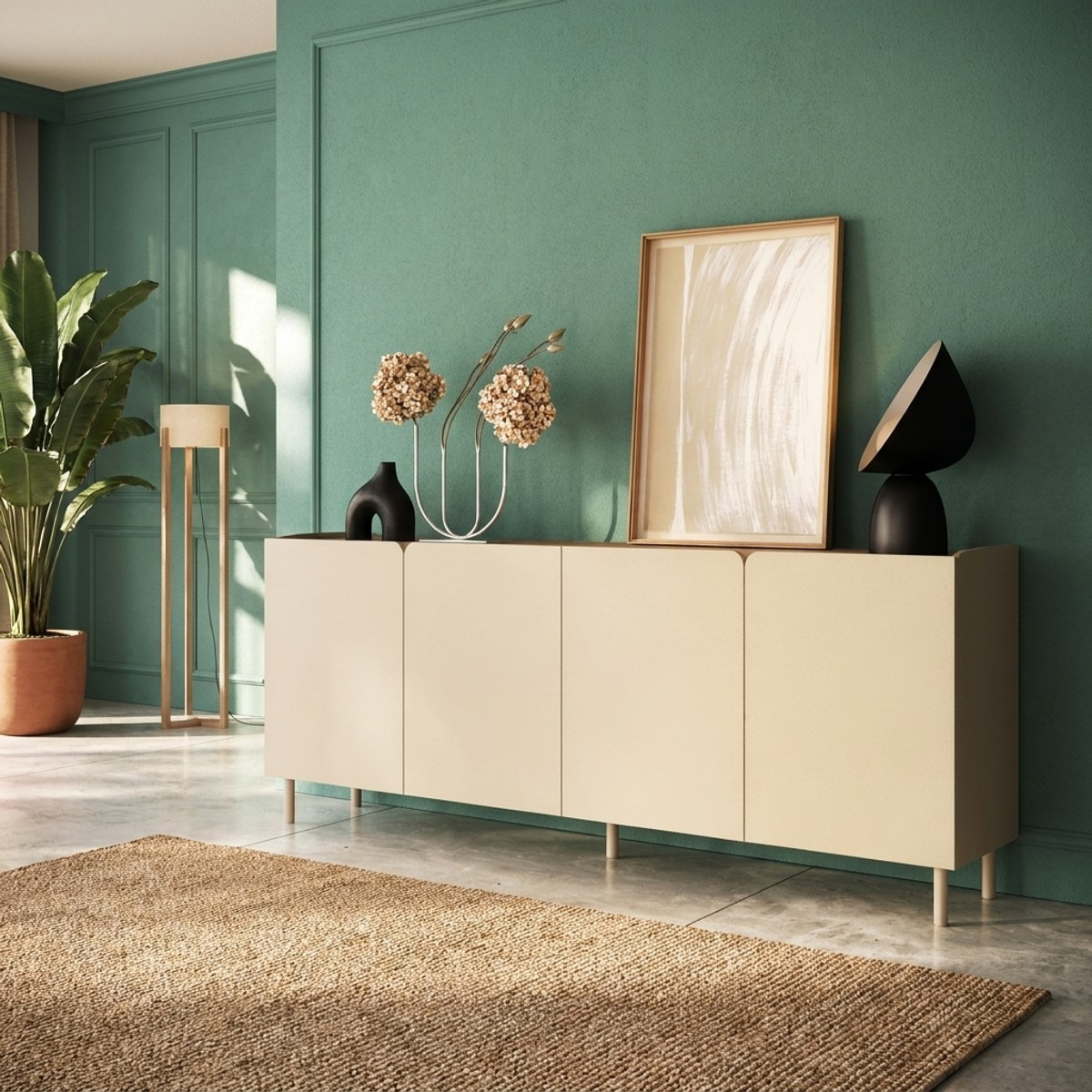 Modernes Wohnzimmer-Sideboard mit 4 Türen Dobbiaco