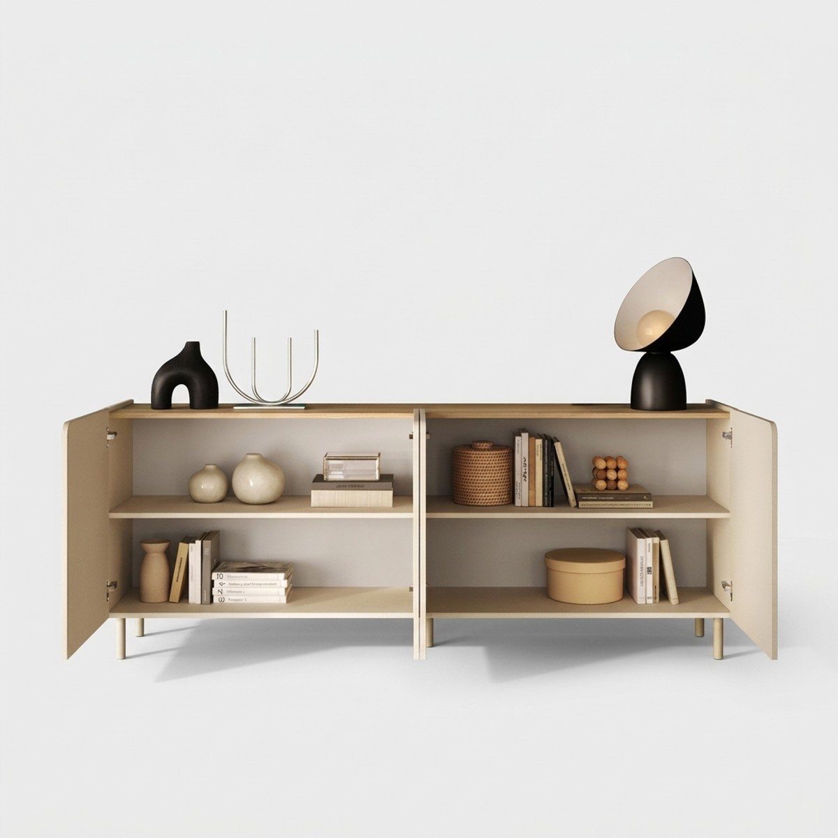 Modernes Wohnzimmer-Sideboard mit 4 Türen Dobbiaco