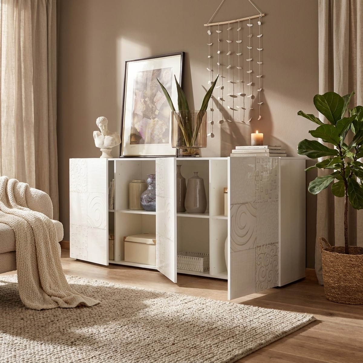 Sideboard Buffet mit 4 Türen im modernen Design Miro