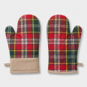 Gepolsterter Küchenbackhandschuh Tartan linen