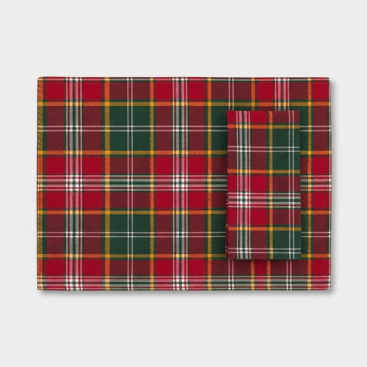 Tischset und Serviette aus Baumwollmischung Tartan linen