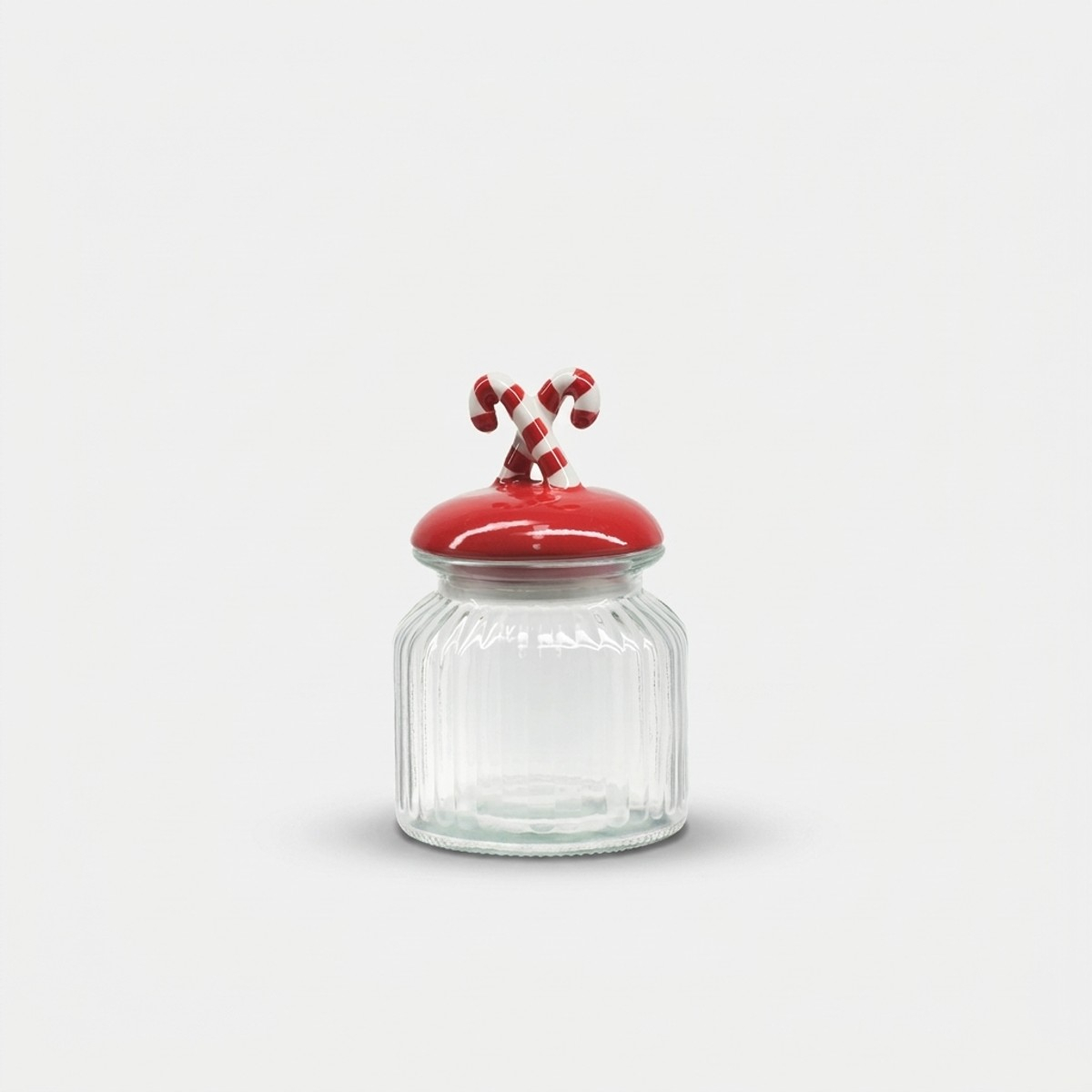 Barattolo da cucina in vetro e ceramica 650ml Candy Cane