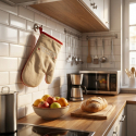 Gesteppter Küchenhandschuh aus Stoff Joyful cooking