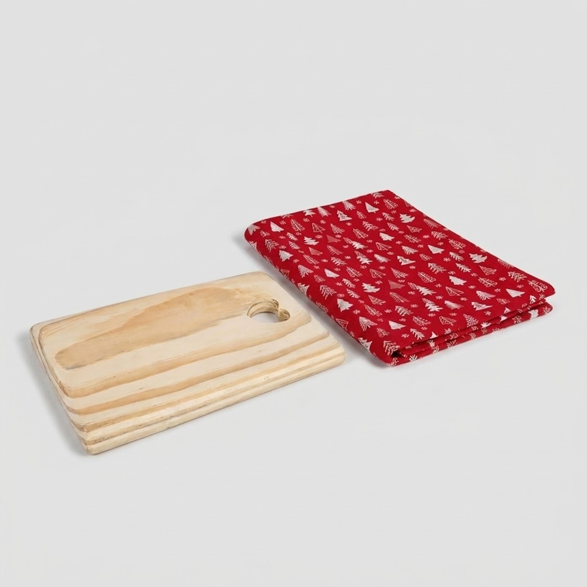Set da cucina con tagliere in legno e strofinaccio Otta