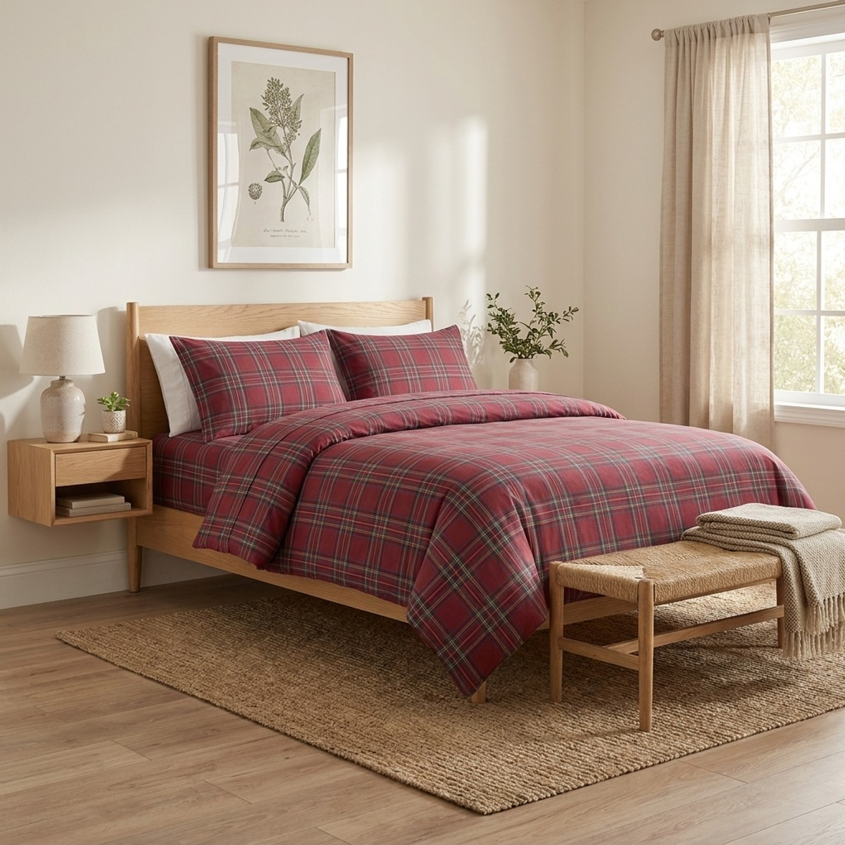 Bettwäsche-Set aus reiner Baumwolle für Französisches Bett Honey