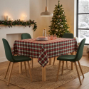 Quadratische Weihnachts-Tischdecke aus Polyester Lurex Natalina