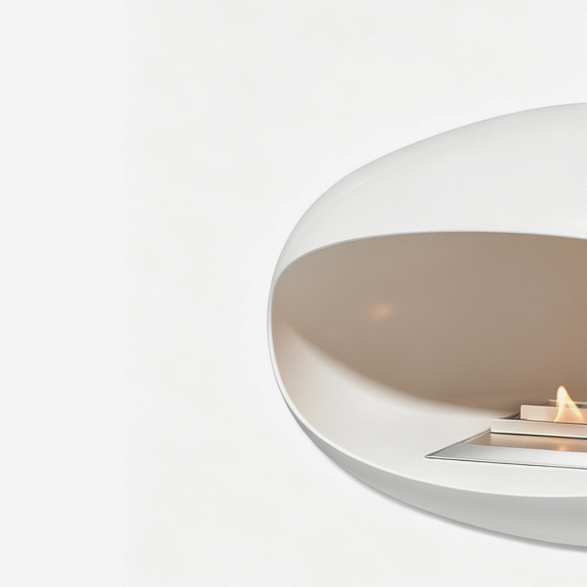 Chimenea de bioetanol de pared en acero inoxidable Nova