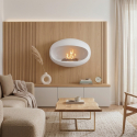 Chimenea de bioetanol de pared en acero inoxidable Nova