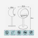 Chimenea de bioetanol de suelo en acero y cristal Lantern
