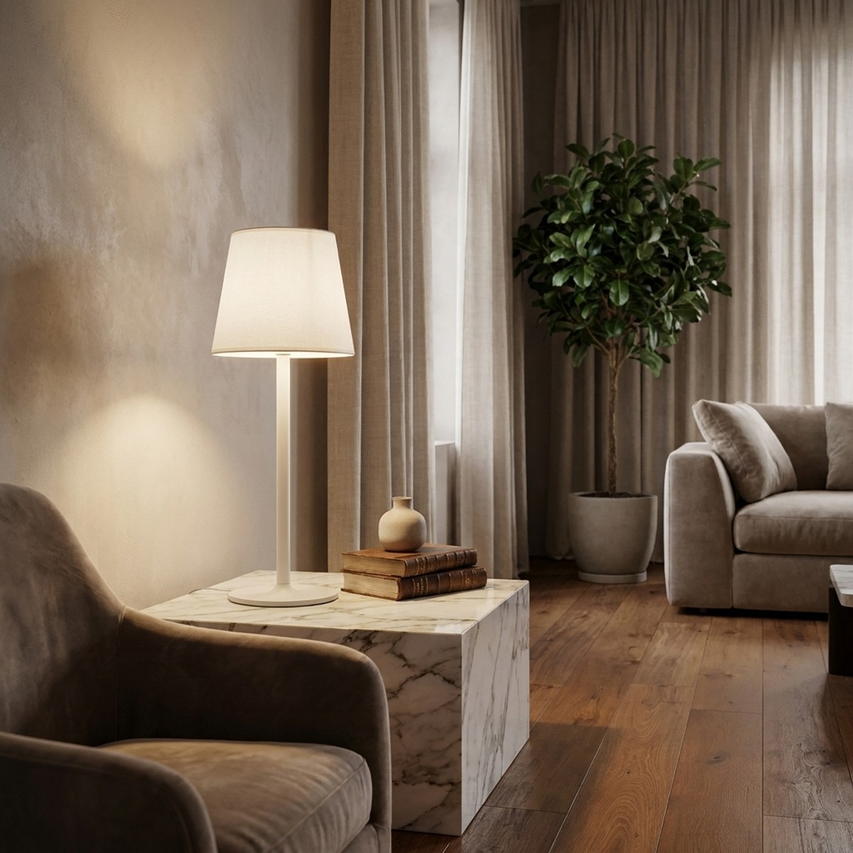 Lampada da tavolo ricaricabile touch LED dimmerabile Comfort